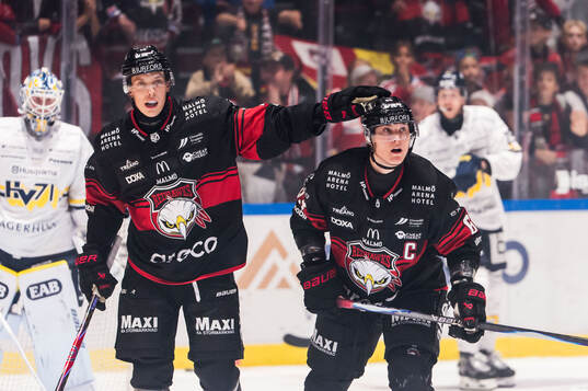 Malmö Redhawks William Von Barnekow och Fredrik Händemark