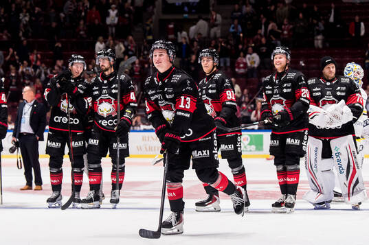 Malmö Redhawks Petter Vesterheim jublar