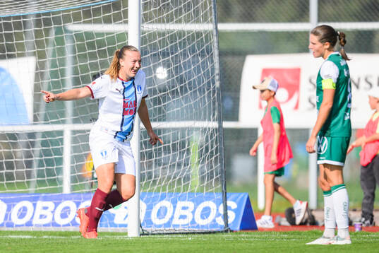 Malmö FFs Sara Kanutte Sørensen Fornes jublar