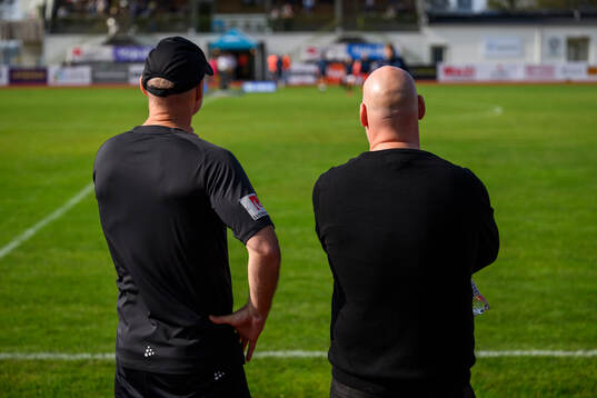 Malmö FFs tränare Jonas Valfridsson  och Alingsås