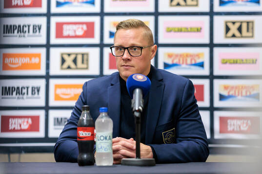 Djurgårdens tränare Robert Kimby på presskonferens