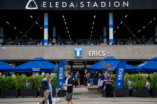 Exteriör vy över Eleda Stadion