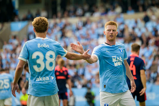 Malmö FFs Hugo Bolin och Anders Christiansen