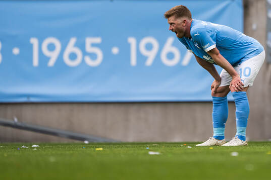Malmö FFs Anders Christiansen deppar