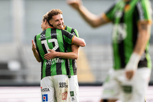 GAIS Robin Frej och Anes Cardaklija jublar