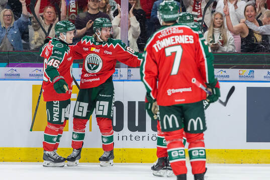 Frölundas Erik Thorell jublar