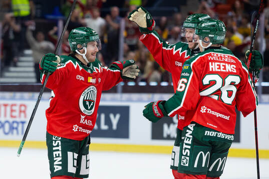 Frölundas Erik Thorell jublar