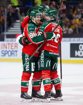 Frölundas Erik Thorell jublar