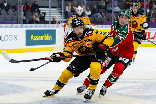Luleås Einar Emanuelsson och Frölundas Noah Hasa