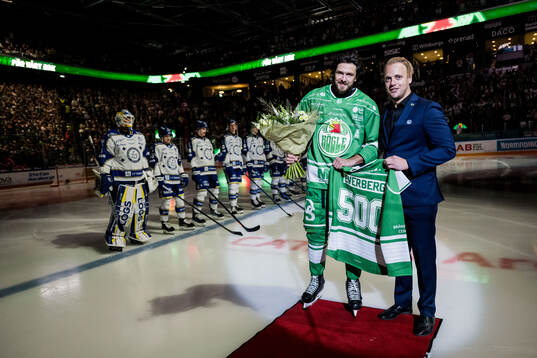 Rögles Dennis Everberg och sportchef Hampus Sjöström