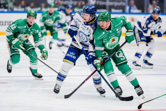 Leksands Kalle Östman och Rögles Linus Sandin