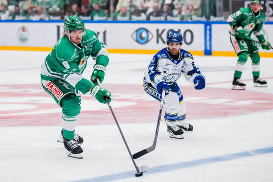 Rögles Linus Sandin och Leksands Oskar Lang