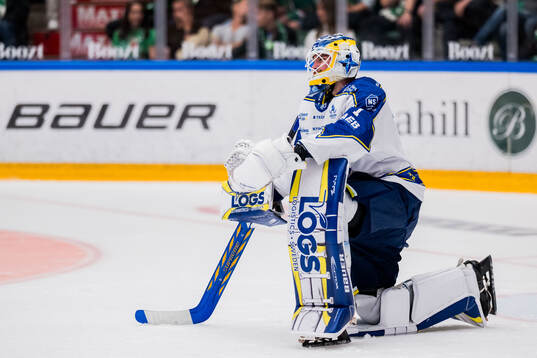 Leksands målvakt Marcus Gidlöf deppar