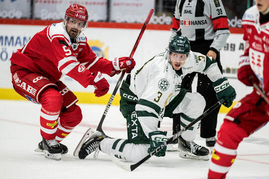 Timrås Anton Lander och Färjestads Ronald Knot