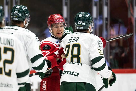 Timrås Anton Wedin och Färjestads Emil Alba