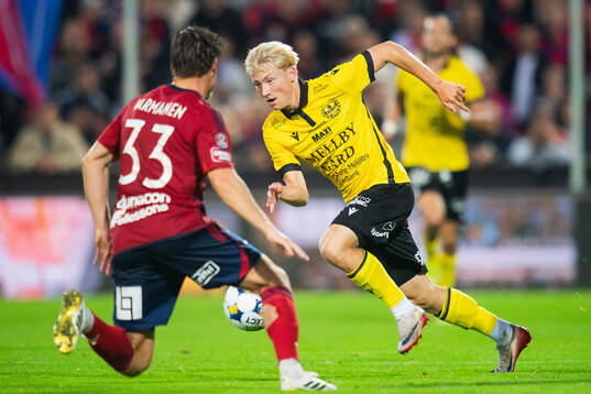 Östers IFs Tatu Varmanen och Mjällby AIFs Romeo