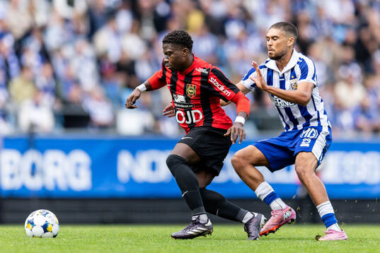Brommapojkarnas Issiaga Camara och IFK Göteborgs Thomas