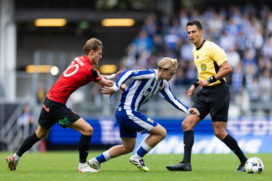 Brommapojkarnas Lukas Björklund och IFK Göteborgs Noah