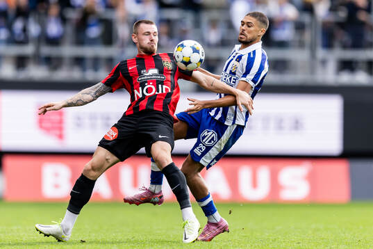 Brommapojkarnas Rasmus Örqvist och IFK Göteborgs Thomas