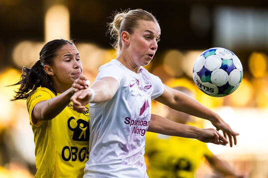 Sara Kristine Bantan Eggesvik of LSK Kvinner and Dilja Yr