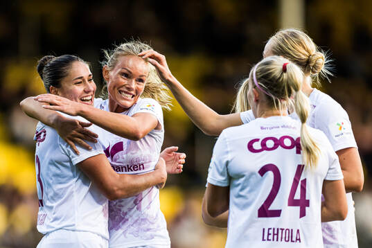Brenna Lovera of Brann celebrates