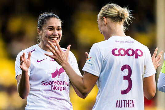 Brenna Lovera of Brann celebrates