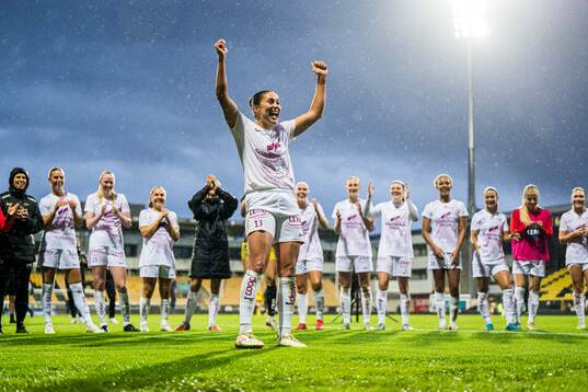 Brenna Lovera of Brann celebrates