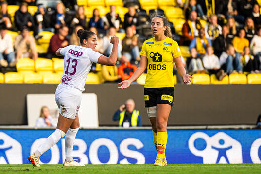Brenna Lovera of Brann celebrates