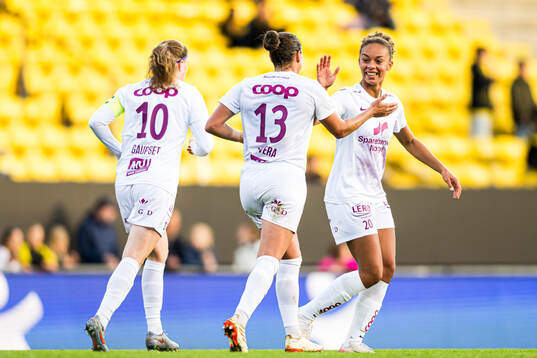 Brenna Lovera of Brann celebrates