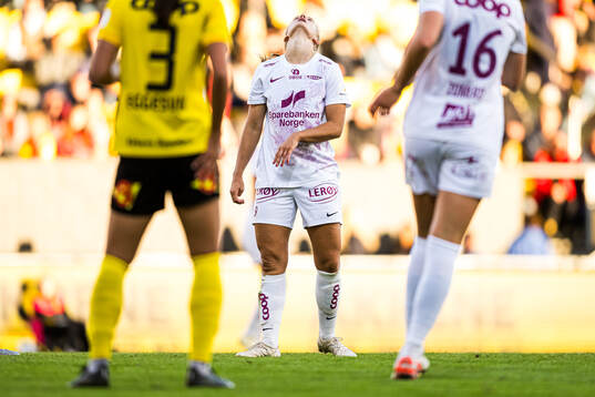 Amalie Vevle Eikeland of Brann looks dejected