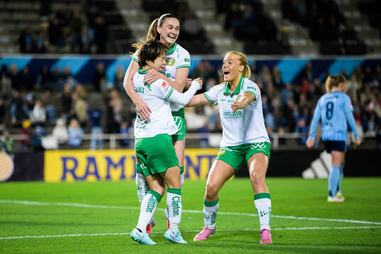Hammarbys Asato Miyagawa, Vilde Hasund och Smilla Holmberg