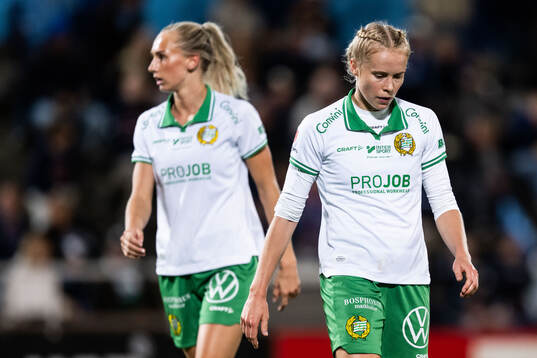 Hammarbys Ellen Wangerheim och Julie Blakstad deppar