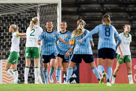 Djurgårdens Urara Watanabe jublar