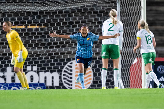 Djurgårdens Urara Watanabe jublar