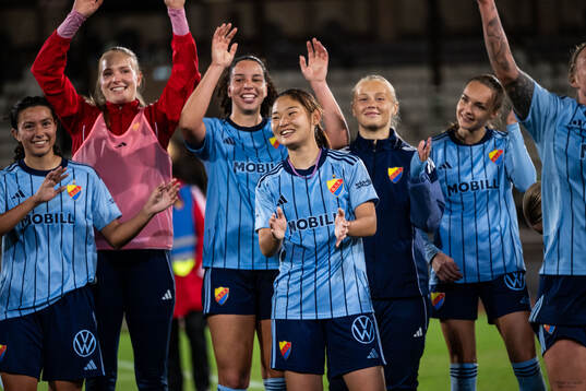 Djurgårdens Annika Svensson, Camille Ashe och Urara