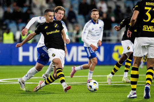AIKs Dino Besirovic och IFK Norrköpings Alexander Fransson
