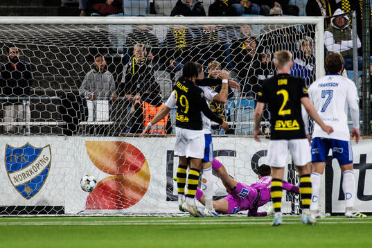 AIKs Dino Besirovic (ej i bild) gör 3-1 på IFK