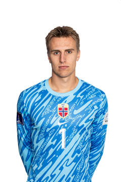 Goalkeeper Sander Østraat of the Norwegian under-20