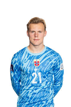 Goalkeeper Einar Fauskanger of the Norwegian under-20