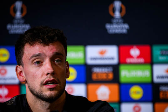 Colin Rösler of Malmö FF at a press conference