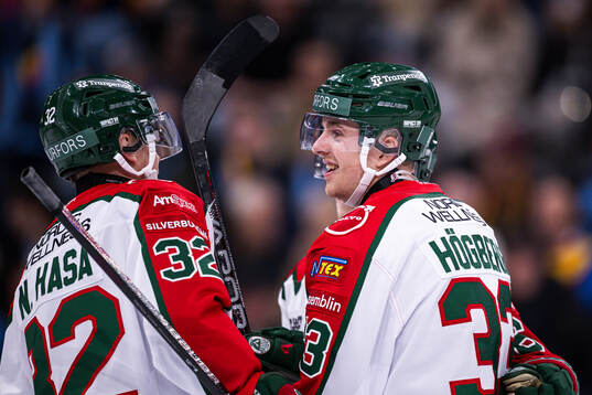 Frölundas Linus Högberg jublar