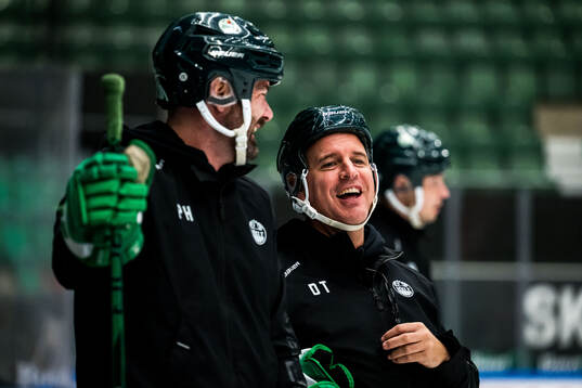 Målvaktstränare Peter Hirsch och tränare Dan Tangnes