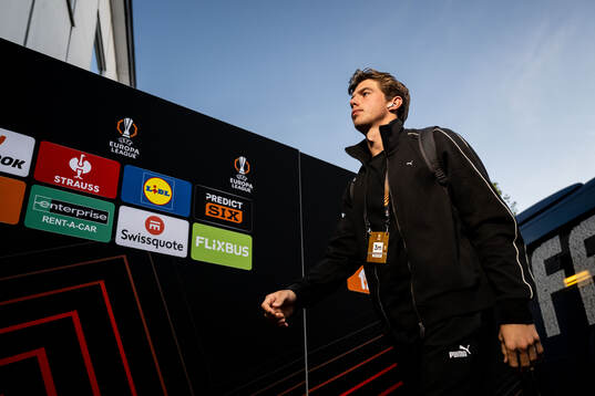 Malmö FFs goalkeeper Melker Ellborg arrives at the stadium