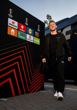 Malmö FFs Anders Christiansen arrives at the stadium