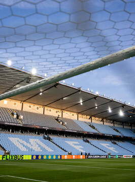 General interior view of Malmö New Stadium
