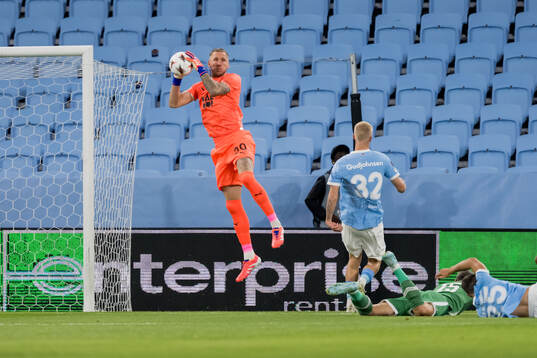 Goalkeeper Robin Olsen of Malmö FF