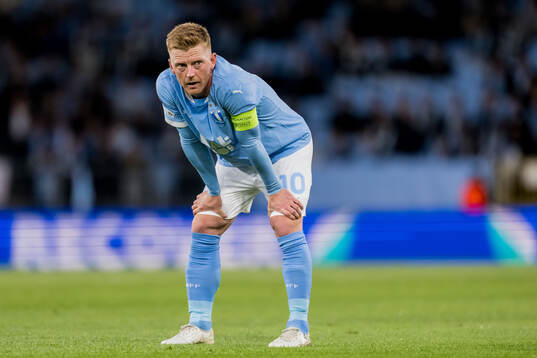 Anders Christiansen of Malmö FF looks dejected