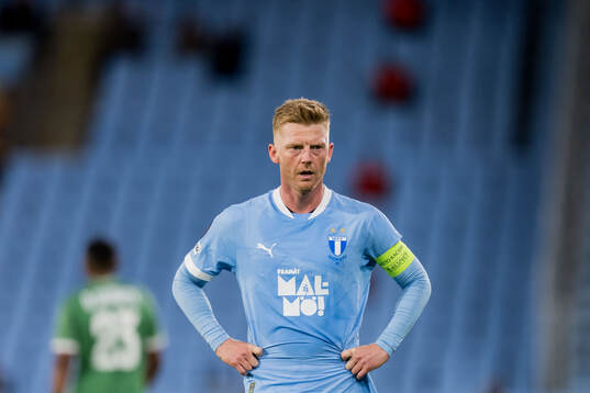 Anders Christiansen of Malmö FF looks dejected