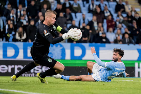 Goalkeeper Sergio Padt of Ludogorets and Sead Haksabanovic