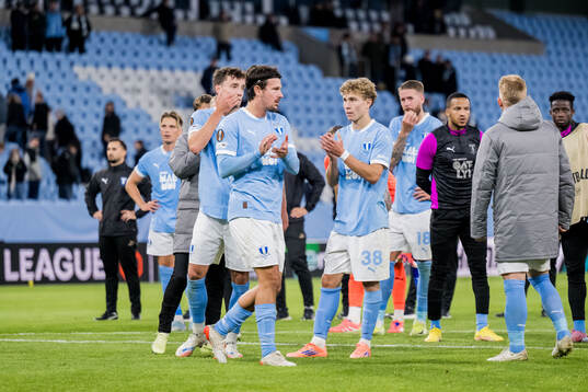 Colin Rösler, Stefano Vecchia and Hugo Bolin of Malmö FF